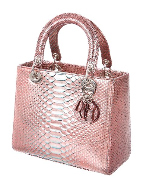 lady dior metallic python price|Dior lambskin bag.